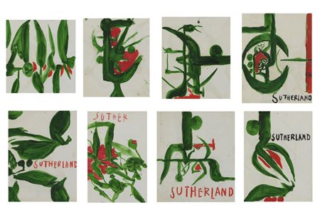 SUTHERLAND GRAHAM (1903 - 1980) - Lotto composto da n.8 disegni. Senza titolo.