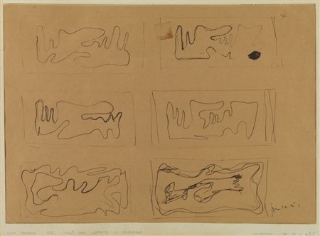 FONTANA LUCIO (1899 - 1960) - Sei studi per soffitto.