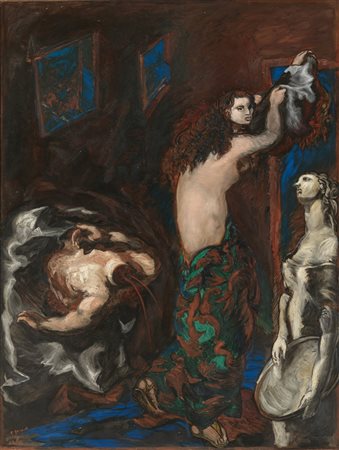GAROUSTE GERARD (n. 1946) - Lucrece et Oloferne.