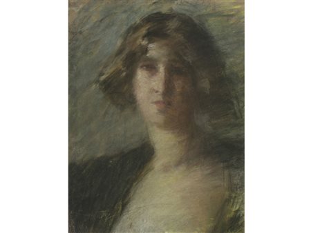 Adolfo Ferraguti Visconti (Pura 1850-Milano 1924) Ritratto di giovane donna...