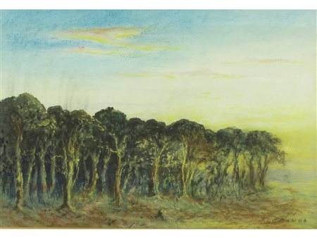 Banks (XIX secolo) Bosco Pastello su cartoncino Misure 22.5x32.5 cm