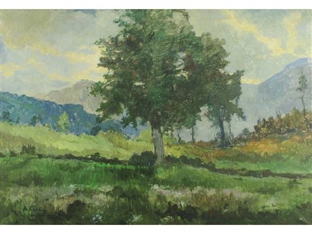 Ghedini A. (XX secolo) Paesaggio Olio su tela Misure 70x100 cm