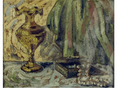 Ezio Cella (Milano 1932) Natura morta Olio su tela Firmato e datato 1966...