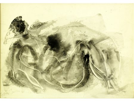 Oscar di Prata (Brescia 1910-2006) Nudo Tempera su carta Misure 50x70