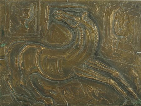 Bruno Cassinari (Piacenza 1912-Milano 1992) Placca in bronzo Multiplo numero...