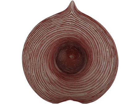 Piatto in vetro a forma di foglia Inizio XX secolo Diametro circa 42 cm...