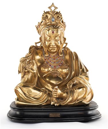 Grande figura di Buddha in porcellana, Germano Cortese, manifattura di...