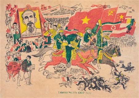 Manifesto di lotta per l'indipendenza nazionale, Vietnam, metà del XX secolo...