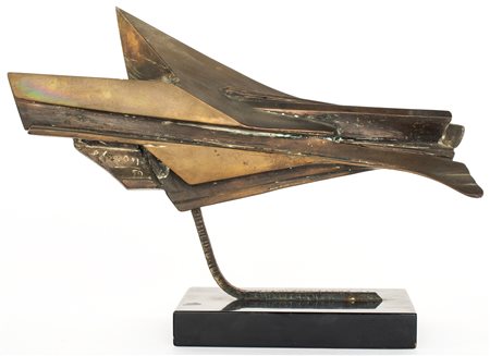 Aldo Caron, Senza titolo, 1959 Scultura in bronzo cm 33x8,5x22(h) Firma e...