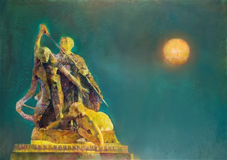 Renzo Vespignani, Altare della Patria (Tramonto del Fascismo), 1973 Olio su...