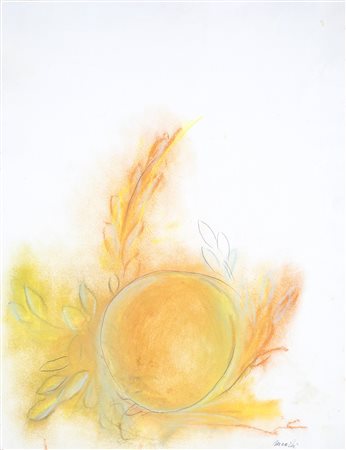 Giacomo Manzù, Senza titolo, Tecnica mista (matita e pastelli cerosi) su...