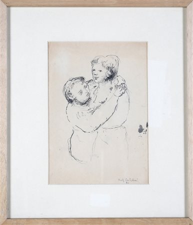 Katy Castellucci, Figure, 1944 China su carta cm 27x19 Firma e data sul...