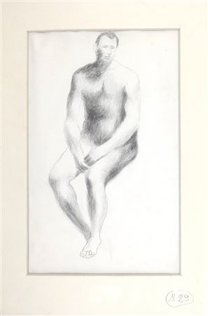 Katy Castellucci, Nudo maschile, 1936 Matita su carta cm 29x22 Katy...
