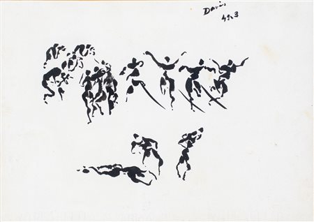 Dino Abidine, Atletica leggera (Olimpiadi di Roma 1960), 1960 Acquarello du...