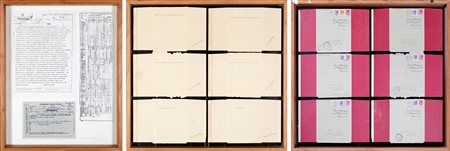 Pier Paolo Calzolari, Senza titolo (Il treno - telegrammi), 1976 Dittico...