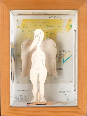 Gianfranco Baruchello, Amando più, 1977 Scultura cm 20x15 Al verso reca...