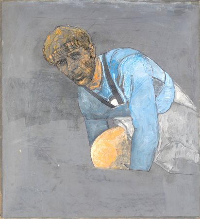 Lorenzo Tornabuoni, Senza titolo, 1973 Tecnica mista (olio, matita, pastelli)...