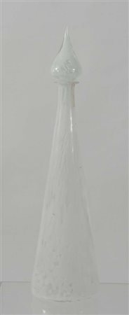 Vaso in vetro soffiato. Prod. Italia, 1970 ca. Cm 63,5x16x16.