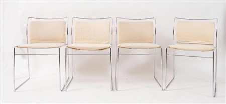 KAZUHIDE TAKAHAMA Otto sedie in metallo e tessuto modello Tulu. Prod. Simon...