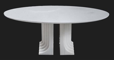 CARLO SCARPA (Venezia 1906 - Sendai 1978)“Samo”. Tavolo in marmo. Cm...