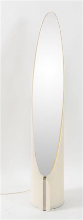 Lampada da terra in ABS con specchio. Lievi difetti. Prod. Italia, 1970 ca....