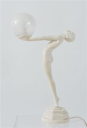 STONELITE Lampada da tavolo in resina con sfera in vetro. Marchio originale....