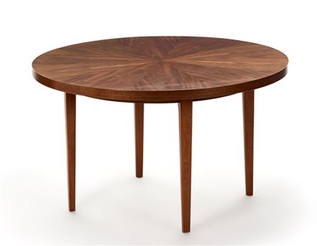 Carl Malmsten Tavolo allungabile. Svezia, anni '40. Legno massello, bordato e im