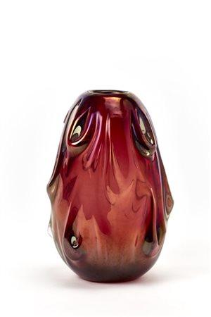 Flavio Poli Vaso della serie "induto". Esecuzione Seguso Vetri d'Arte, Murano, a
