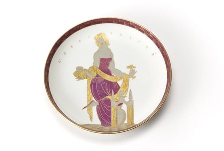 Gio Ponti "L'ospitalità"
Piatto ornamentale. Manifattura Richard-Ginori, Pittori