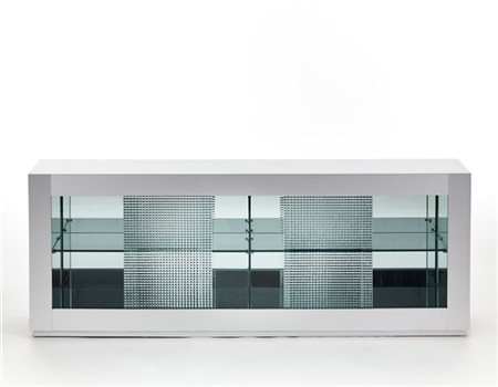 Nanda Vigo Mobile luminoso modello "Cronotopo". Produzione Driade, Italia, 1971.