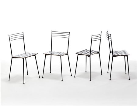Alessandro Mendini Lotto composto da quattro sedie della collezione "Ollo". Prod