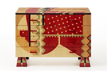 Alessandro Mendini Cassettone modello "Calamobio". Produzione Zanotta, Nova Mila