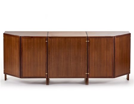 Franco Albini Mobile contenitore modello "MB48". Esecuzione Poggi, Pavia, 1968.