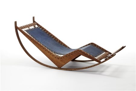 Franco Albini Chaise longue a dondolo in seguito modificata per la produzione in