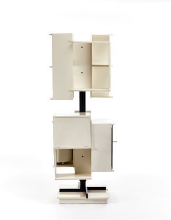 Claudio Salocchi Libreria girevole modello "Centro". Produzione Sormani, Arosio,