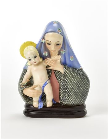 Lenci "Madonna dei bambini"
Scultura. Torino, anni '30. Ceramica modellata a col