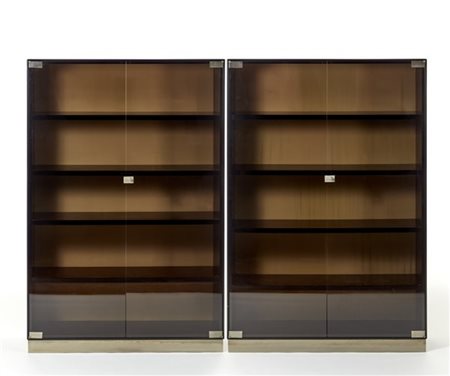 Gianni Moscatelli Coppia di librerie. Produzione Formanova, Meda, anni '60. Stru