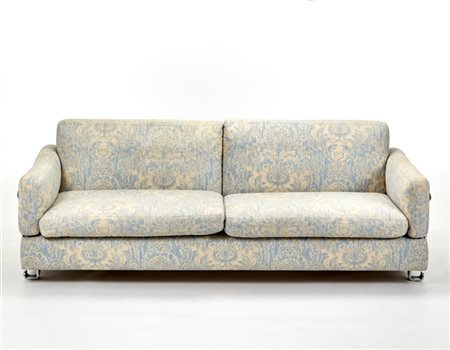 Luigi Caccia Dominioni Divano a tre posti modello "Fasce Cromate". Produzione Az