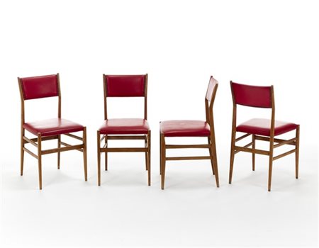Gio Ponti Lotto di quattro sedie modello "646 Leggera". Produzione Cassina, Meda