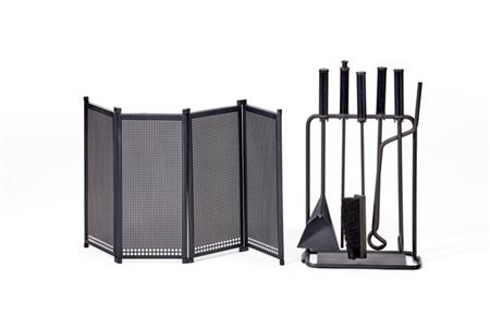 Afra Scarpa (1937-2011) e Tobia Scarpa (1935) Attrezzi da camino ed un parascint