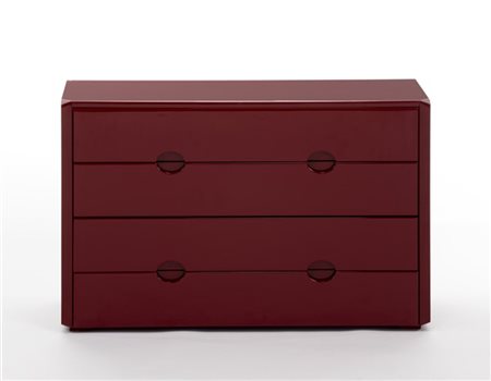 Luigi Caccia Dominioni Cassettiera a quattro cassetti. Produzione Azucena, Milan