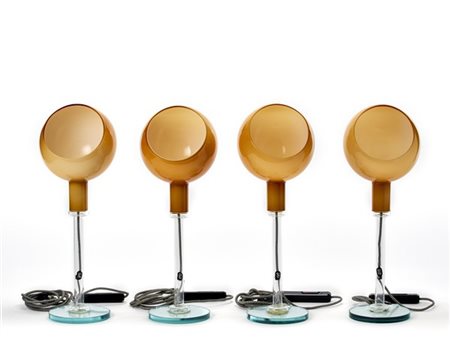 Gae Aulenti (1927-2012) e Piero Castiglioni (1944) Lotto di quattro lampade da t