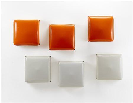 Angelo Mangiarotti Sei lampade a plafone modello "Cnosso". Produzione Artemide,