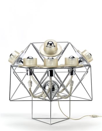 Felice Ragazzo Lampada da terra/tavolo/plafone della serie "Poliedra". Produzion