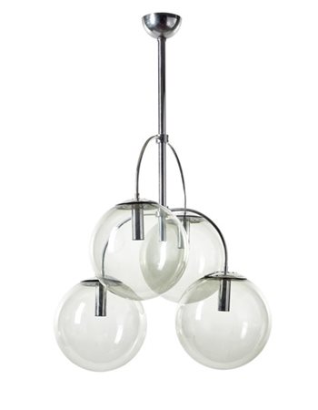 Candle Lampada a sospensione modello "a564". Italia, anni '70. Struttura in meta