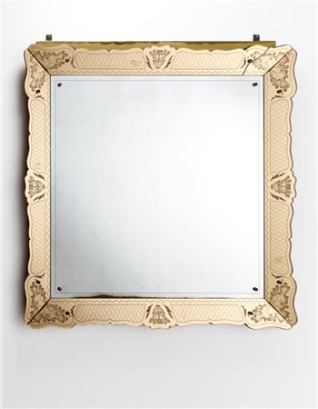 Pietro Chiesa Grande specchiera. Esecuzione Fontana Arte, Milano, 1930ca. Cornic