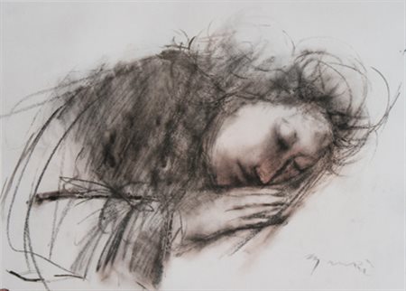 MANZU Giacomo (Bergamo 1908 - Ardea 1991) Senza titolo litografia, cm. 32 x...