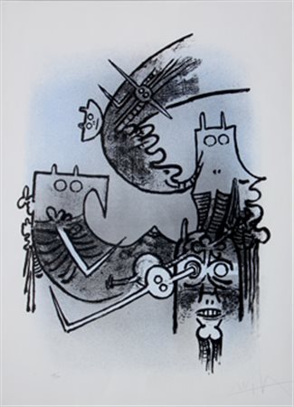 LAM Wifredo (Sagua la Grande 1902 - Parigi 1982) Senza titolo, anni 70...