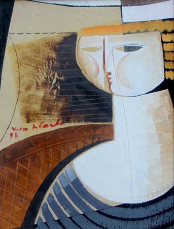 DI CARLO Vittorio Maria (San Marco in Ianis 1941) Figura, 1977 olio su tela,...