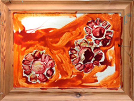 SCHIFANO Mario (Homs 1934 - Roma 1998) Margherite, 1996 smalto su tela con...